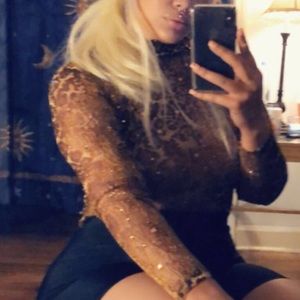 Sheer animal print size L clips in crotch